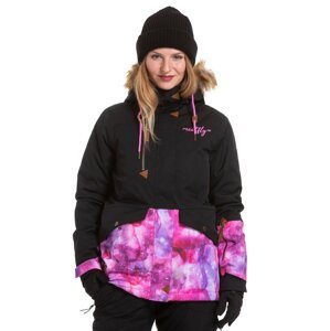 Meatfly sNB & SKI bunda Athena 2 Black Stripe Universe Pink | Černá | Velikost S