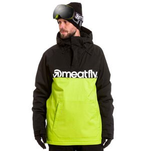 Meatfly pánská SNB & SKI bunda Slinger Premium Black/Lime | Černá | Velikost M