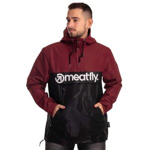 Meatfly pánská street bunda Garen Wine / Shade Black Emboss | Červená | Velikost M