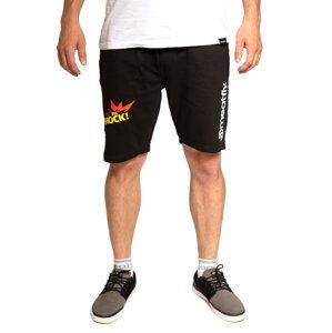 Meatfly pánské teplákové kraťasy Big Shock Black | Černá | Velikost S