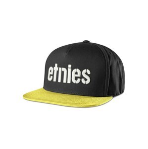 Etnies pánská kšiltovka Corp Black/White/Yellow | Černá | Velikost One Size