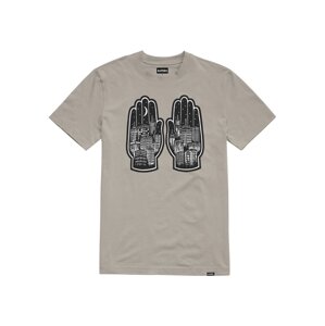Etnies pánské tričko CB Hands Natural | Hnědá | Velikost L | 100% bavlna