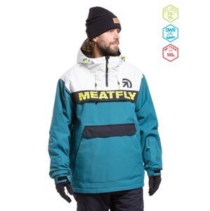 Meatfly pánská SNB & SKI bunda Zenith Teal Blue | Bílá | Velikost XL