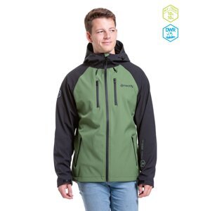 Meatfly pánská softshell bunda Rasmussen Forest Green/Black | Černá | Velikost L