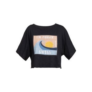 Roxy dámské tričko Tiki & Surf A Anthracite | Černá | Velikost L