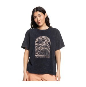 Roxy dámské tričko Moonlight Sun B Anthracite | Černá | Velikost L | 100% bavlna