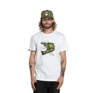 Meatfly pánské tričko Fullface White | Bílá | Velikost L