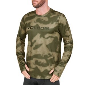 Volcom pánské tričko M V-Science Crew Camouflage | Maskáč | Velikost XL