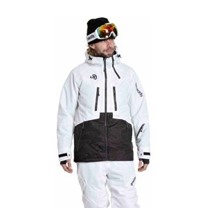 Meatfly pánská SNB & SKI bunda Cronos White / Morph Black | Černá | Velikost XL