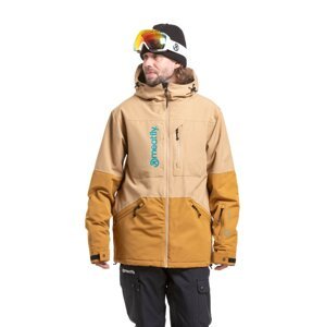 Meatfly pánská SNB & SKI bunda Helios Tan / Wood | Hnědá | Velikost XXL