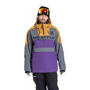Meatfly pánská SNB & SKI bunda Zenith Dark Grey / Petunia | Šedá | Velikost XL