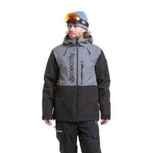 Meatfly pánská SNB & SKI bunda Manifold Dark Grey / Black | Černá | Velikost L