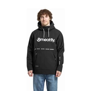Meatfly pánská softshell bunda Jax Black / White | Černá | Velikost XXL