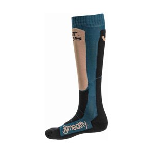 Meatfly sNB & SKI ponožky Leeway Blue / Latte | Modrá | Velikost L