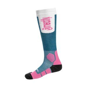 Meatfly sNB & SKI ponožky Leeway Pink / Blue | Modrá | Velikost M