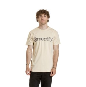 Meatfly pánské tričko MF Logo Sand | Písková | Velikost XL | 100% bavlna