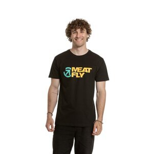 Meatfly pánské tričko Revital Yellow Black | Černá | Velikost XL | 100% bavlna
