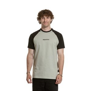 Meatfly pánské tričko Ozzy Raglan Mossy Green / Black | Zelená | Velikost L | 100% bavlna