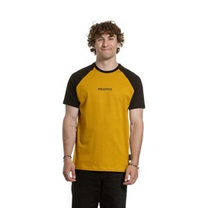 Meatfly pánské tričko Ozzy Raglan Mustard / Black | Černá | Velikost S | 100% bavlna