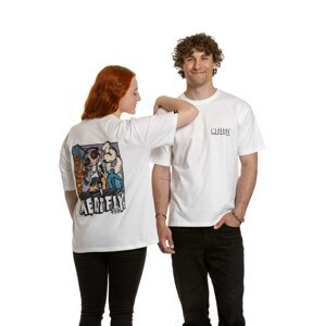 Meatfly unisex tričko Carter 30 Fly White | Bílá | Velikost L/XL | 100% bavlna