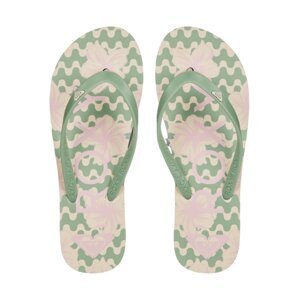 Roxy dámské žabky Tahiti VII Green / Pink | Zelená | Velikost 10 US