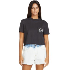 Volcom dámské tričko Pocket Dial Vintage Black | Černá | Velikost XL