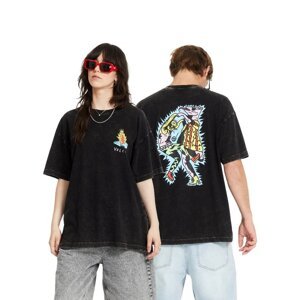 Volcom pánské tričko Fa Bob Mollema 1 Lse Sst Light Acid Black | Černá | Velikost XXL