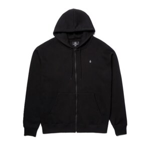 Volcom pánská mikina Single Stone Zip Black | Černá | Velikost S