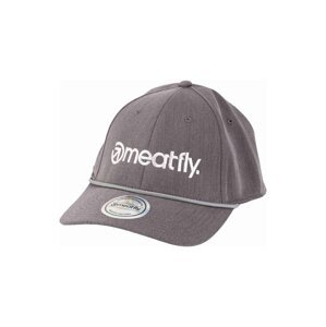 Meatfly kšiltovka Gaten Flexfit Grey / White Logo | Šedá | Velikost One Size