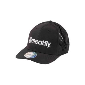 Meatfly kšiltovka Perfor Cap Black / White Logo | Černá | Velikost One Size