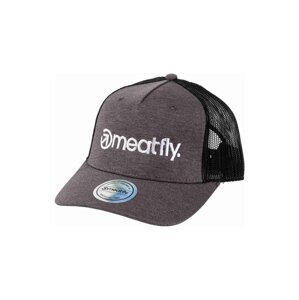 Meatfly kšiltovka Horton Trucker Grey / White Logo | Černá | Velikost One Size