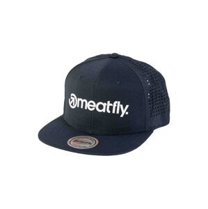 Meatfly kšiltovka Keery Perfor Snapback Petrol / White Logo | Bílá | Velikost One Size