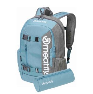 Meatfly batoh Basejumper Grey Heather / Aqua 22 L + PENÁL ZDARMA | Šedá | Objem 22 L