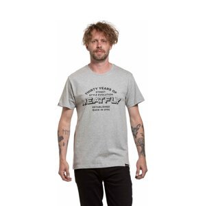 Meatfly pánské tričko Yvans Written Patch Grey | Šedá | Velikost M