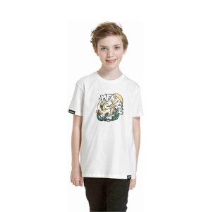 Meatfly dětské tričko Dino White | Bílá | Velikost 134 | 100% bavlna