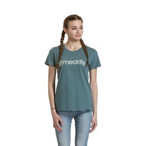 Meatfly dámské tričko Ladies MF Logo North Atlantic | Zelená | Velikost XL | 100% bavlna
