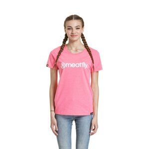 Meatfly dámské tričko Ladies MF Logo Neon Pink | Růžová | Velikost S