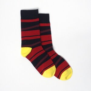 Meatfly ponožky Stripes B - Black/Red | Černá | Velikost S/M