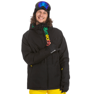 Meatfly sNB & SKI bunda Hoax 2 Black Rasta | Černá | Velikost XL