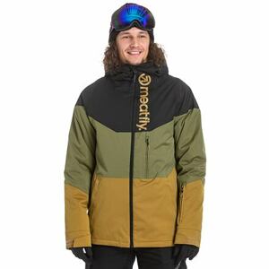 Meatfly sNB & SKI bunda Hoax 2 Black Gr. Leaves Golden Olive St. | Černá | Velikost XL