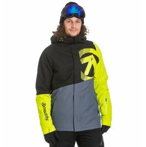 Meatfly sNB & SKI bunda Bang 2 Black Grey Acid Lime | Černá | Velikost M