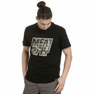 Meatfly pánské tričko Repash Black | Černá | Velikost XS | 100% bavlna