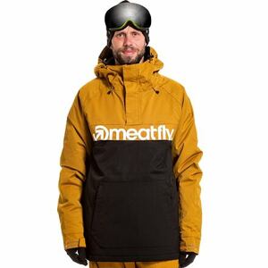 Meatfly pánská SNB & SKI bunda Slinger Premium Wood/Black | Hnědá | Velikost XL