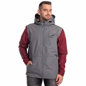 Meatfly pánská street bunda Finn Wine / Grey | Červená | Velikost L