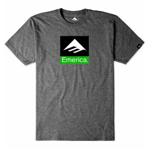 Emerica pánské tričko Classic Combo Tee Charcoal / Heather | Šedá | Velikost M