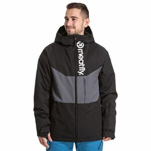 Meatfly pánská SNB & SKI bunda Hoax Premium Dark Grey/Black | Šedá | Velikost S