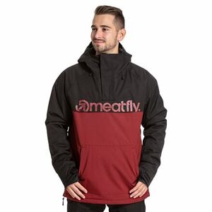 Meatfly pánská SNB & SKI bunda Slinger Premium Black/Merlot | Černá | Velikost XL
