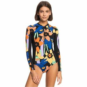 Roxy dámské body na surf Onesie Anthracite Flower Jammin | Černá | Velikost L
