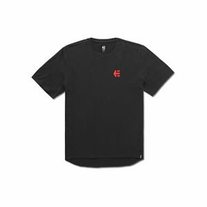 Etnies pánské tričko Icon Quick Dry Black/Red | Černá | Velikost M
