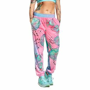 Pura vida dámské kalhoty Cami Mint Flowers | Růžová | Velikost S